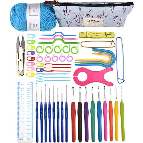 Crochet set tool material package diy soft handle needle