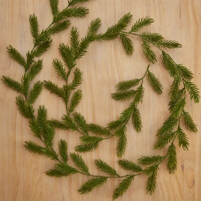 2M Christmas Pine Vine Garland with Red Berries Rattan Home