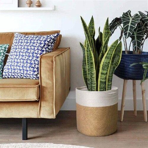 Rustic Woven Rope Flower Pot Indoor Plants Container