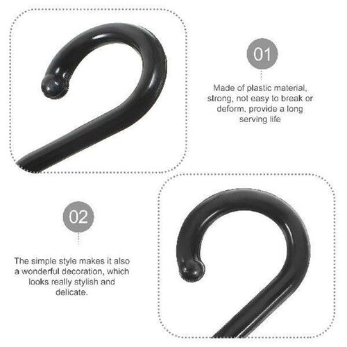 100 Pcs S-shaped Hook Coat Hanger Plastic For Coats up