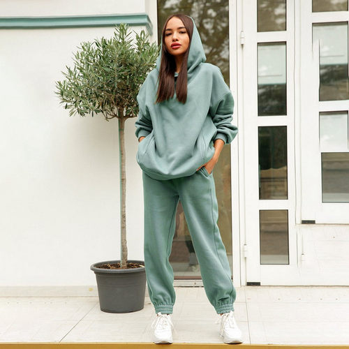 2021 Autumn Winter Two Piece Set Women Casual Fleece Warm So