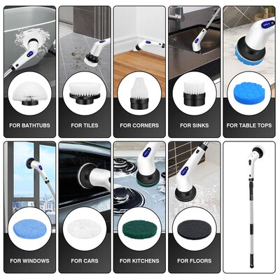 DayPlus Cordless Electric Cleaning Brush 10-in-1 Multifuncti
