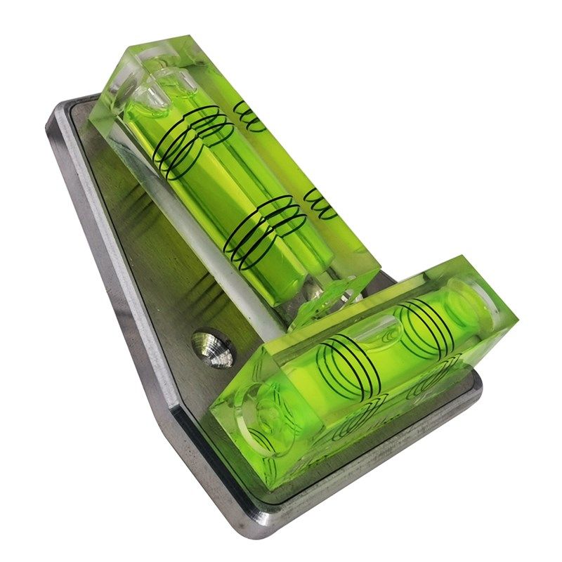 铝合金三线T型迷你水平仪平台可用小型水平尺水平泡珠夜光强磁m