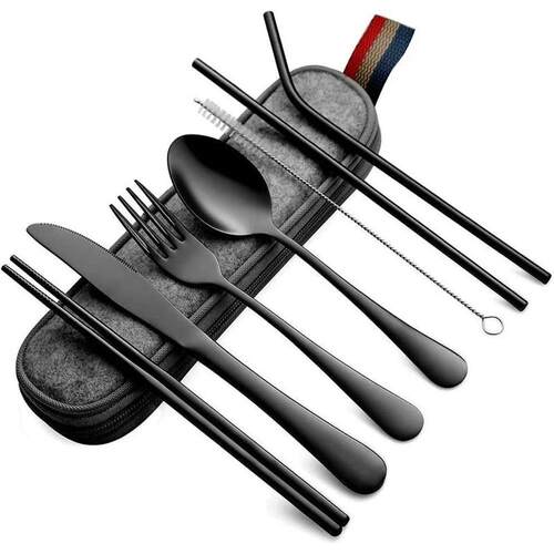 8PCS Portable Cutlery Single Box Suitable For Outdoor Picnic