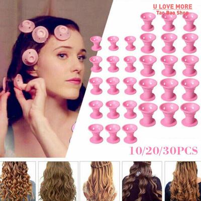 20/set Soft Rubber Magic Hair Care Rollers Silicone Hair