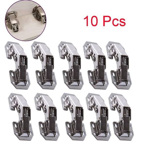 4/10pcs Cabinet Hinge 90 Degree 3/4in No-Drilling Hole Cupbo