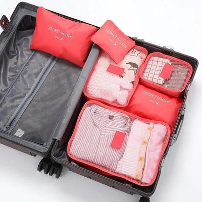 6PCS/Set Travel Storage Bag for Clothes Suitcase Organizer W
