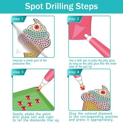 Gem Diamond Painting Art Kits for Kids Cute Stickers with Ke