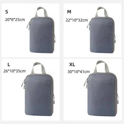 4Pcs Travel Compression Packing Cubes Bag Portable Suitcase