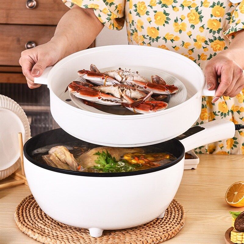 电炒菜炒锅多功能家用蒸煮煎炒一体式电炒锅宿舍小型电煮锅电火锅,厨房电器,电热火锅/煎锅,淘宝优惠券,粉丝福利购,淘宝优惠卷