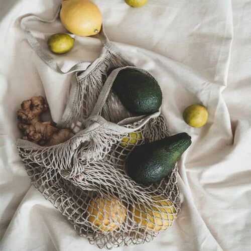 Portable Reusable Grocery Bags Vegetable Bag Washable Cotton