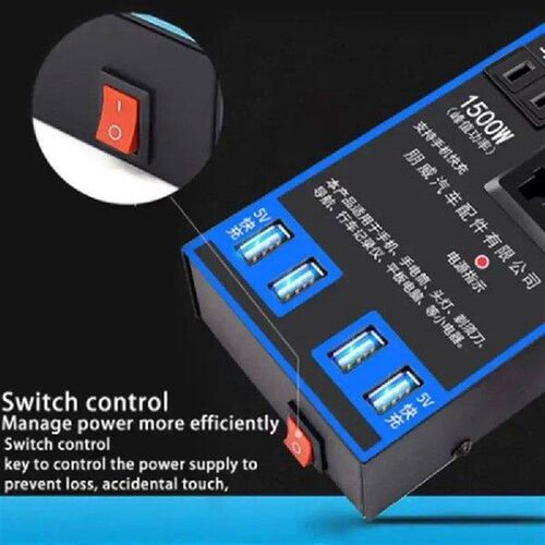 1500W Car Power Inverter  12V 24V to 220V