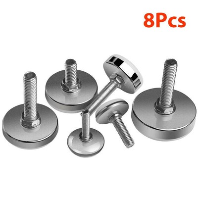 8Pcs Stainless steel Adjustable Furniture Feet Nylon Base Le