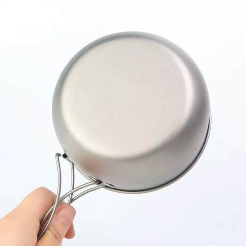 450ml-600ml Folding Titanium Bowl Outdoor Folding Camping BB