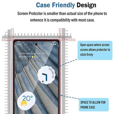 Full Clear Tempered Glass Screen Protector For Google Pixel
