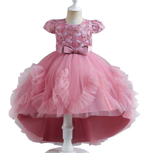 Girls Dress Poncho Veil Dress Trailing Birthday Show Prince