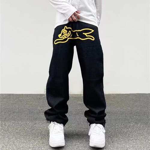 2023 Ropa Dog Print Sreetwear Men Hip Hop Baggy Jeans Pants