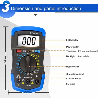 HP-4070L Professional Capacitance Multimeter Meter Digital I
