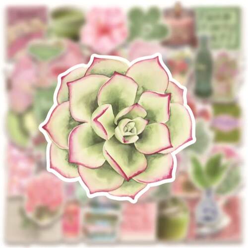 10/30/50PCS INS Pink Green Style Summer Stickers Cartoon Cre