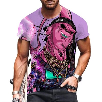 Dragon Ball Z T-shirt Short Men Sleeve Tee Y2k Goku Vegeta r