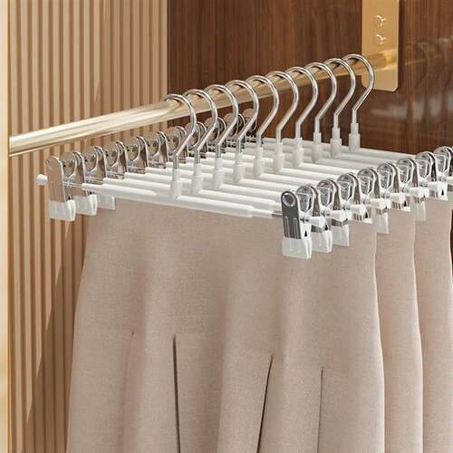 10 Pcs Rack Clip Stainless Steel Trousers Wardrobe Clip Anti