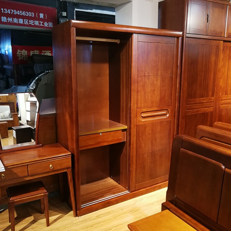 1.5米两推拉移门实木衣柜金丝檀色乌金加边柜顶柜抽屉奥古曼家具,住宅家具,独立衣柜,淘宝优惠券,粉丝福利购,淘宝优惠卷