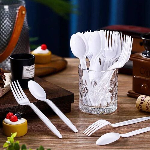 10Pcs Disposable Degradable Corn Starch Tableware Pizza Teas
