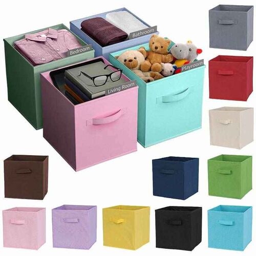 Foldable Fabric Storage Cubes Drawer For Closet And Toys Sto