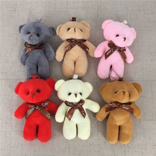 NEW 8CM Approx. Gift Bear Plush Stuffed TOY ; Accessories Pl