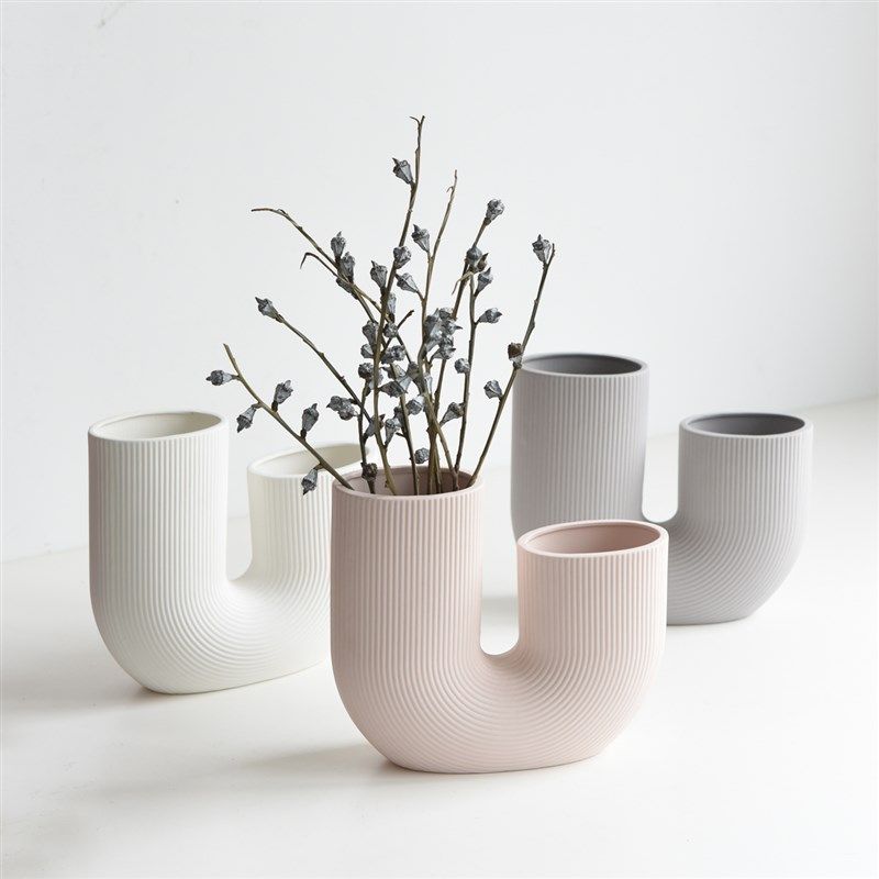现代风个性异形创意几何陶瓷花瓶样板间软装陈列装饰品摆件干花插,家居饰品,花瓶,淘宝优惠券,粉丝福利购,淘宝优惠卷