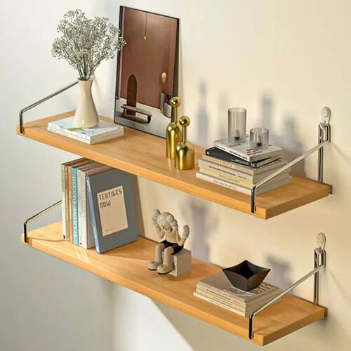 Home Wooden Hanging Wall Storage Shelf Mounted Floating Livi