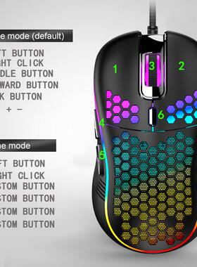 2023 New Wired Mechanical Gaming Mice USB Luminous Light Mou