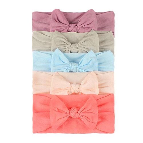 3/5 Pcs Baby Girl Headband Bows Elastic Headbands Hair Band