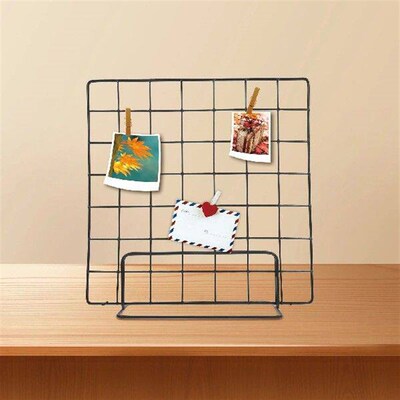 2 Pcs Display Stand Grid Photo Iron Metal Partition Rack