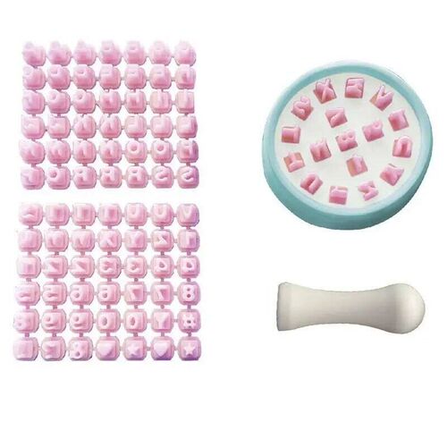 Ceramic Clay Alphabet Number Symbols Letter Name Stamp Impre