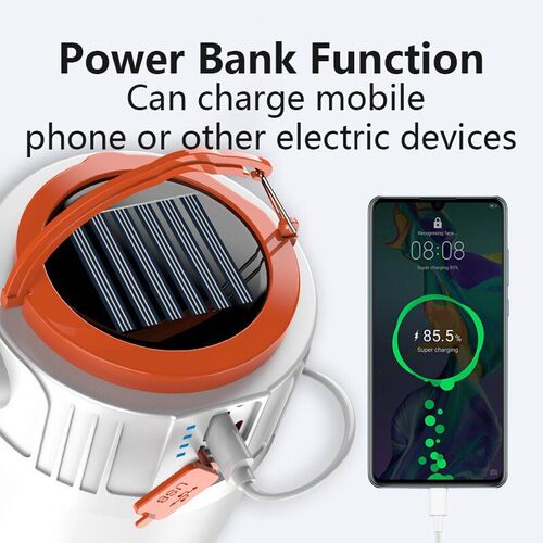 Outdoor solar rechargeable lighting emergency hanging light