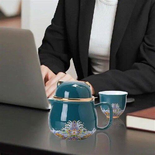 Teapot Set With Cups Ceramic Portable Tea Cup Set Teapot