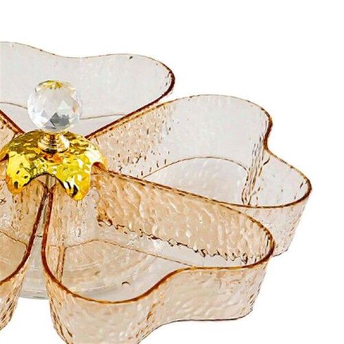 Divided Serving Dish, Party Divided Snack Plate Rotating