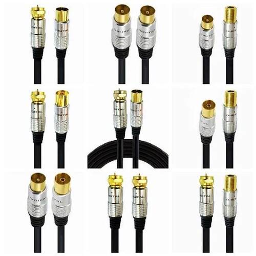 9.5mm Male To F Type Male & Female Coaxial  Satellite