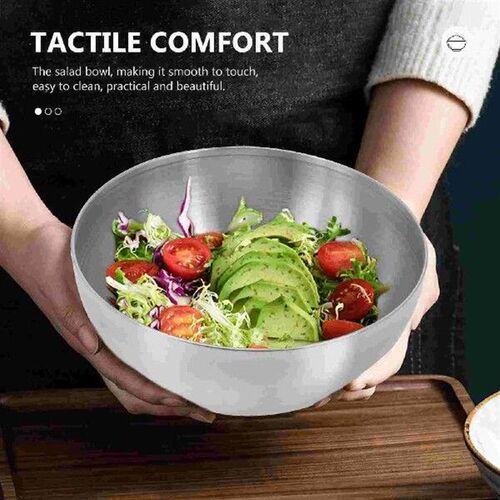 Stainless Steel Salad Bowl Soup Mixing Serving Utensils