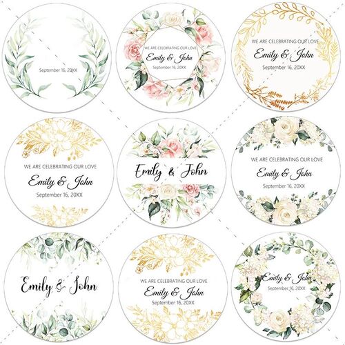 Celebrations Labels Personalized Wedding ers Customized Name