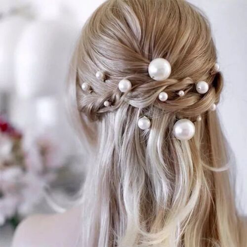 20Pcs Bridal U-shaped Pin Metal Barrette Clip Hairpins Rhine
