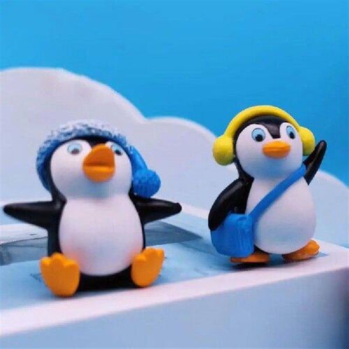 Aquarium Ornaments Cartoon Penguin Fish Bowls Decor