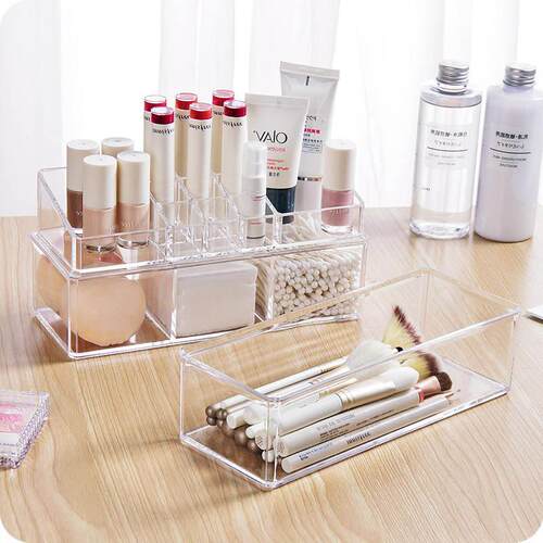 acrylic cosmetic box transparent clear make up organizer