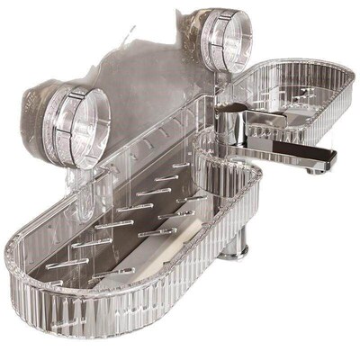 Suction Cup Bathroom Organizer No-Drill Faucet Shelf Toilet