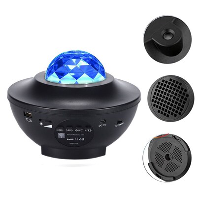 LED Star Projector Night Light Ocean Wave Galaxy Starry Sky