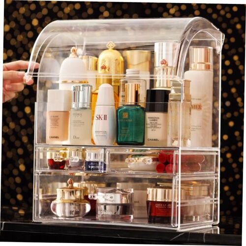 Portable Transparent Makeup Organizer Storage Box Acrylic 1