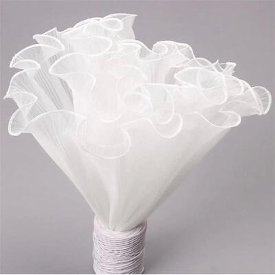 White Floral Packaging for Bouquets  Including Decorative Me