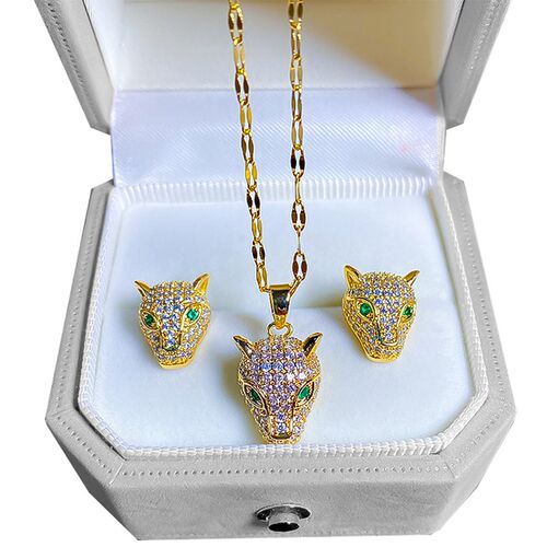 316L Stainless Steel Chain Micro Inlaid With Zircon Flower L