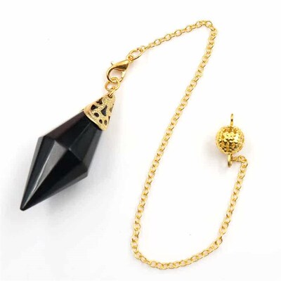 AccessoriesNatural Crystal 12 Faceted Pendulum PendantCrysta